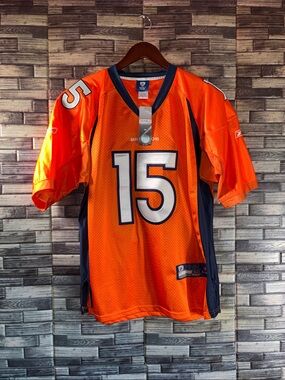 NWT Reebok Men’s Broncos Orange and Navy #15 Tebow Football Jersey XL